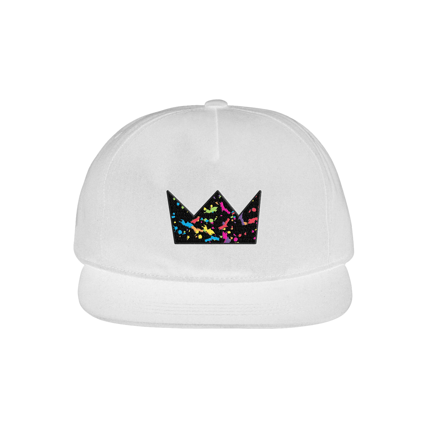 Crown Splatter Hat - White