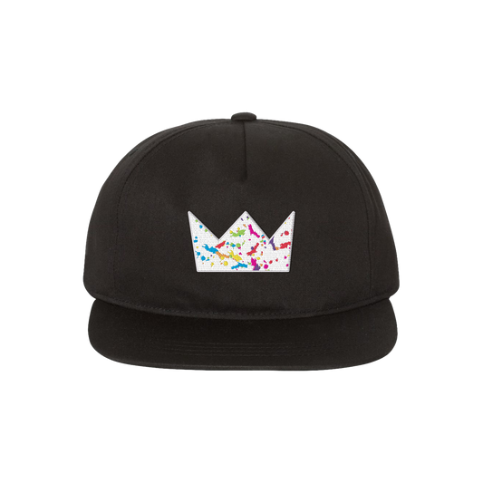 Crown Splatter Hat - Black
