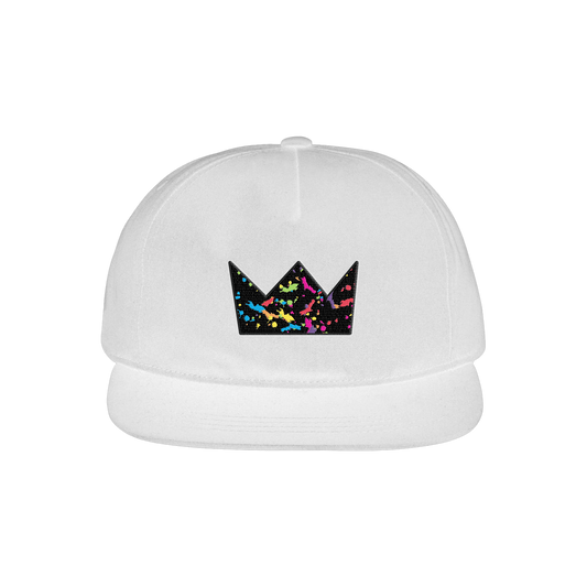 Crown Splatter Hat - White